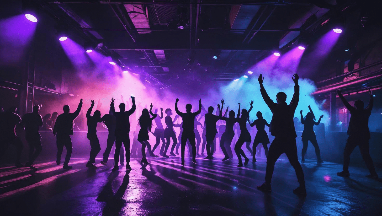 People dancing under strobe lights at the craziest club in the world — wild party experience
